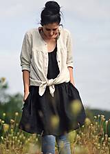 Šaty - Lněné šaty /šatovka černá - 10991201_
