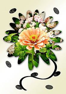 Grafika - Kvety v kvete (drobný) (kráľovná dňa) - 10989716_