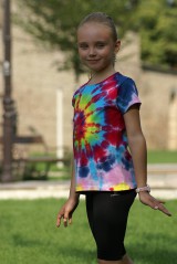 Detské oblečenie - Batikované tričko - špirála - 10994613_
