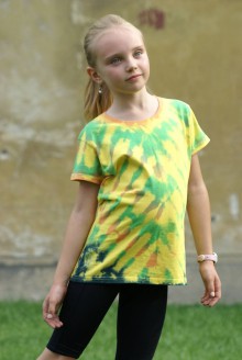 Detské oblečenie - Detské batikované tričko - 10994643_