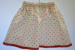 Detské oblečenie - Detská suknička - biela s bodkou - 10992552_