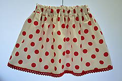 Detské oblečenie - Detská suknička - biela s 2cm bodkou - 10992565_