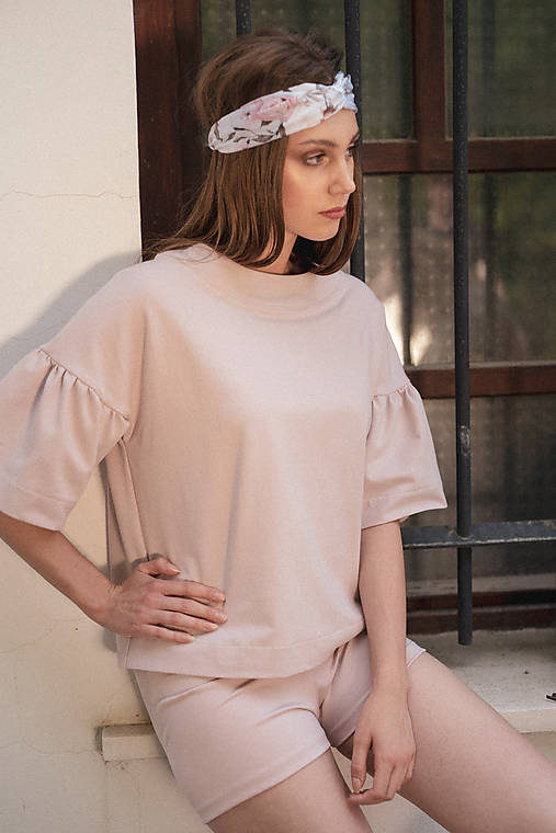  - Top púdrový ROSE COLLECTION  ( pôvodná cena 49 € ) (XS - S) - 10991861_