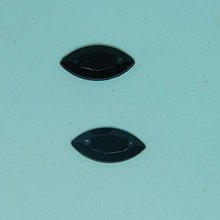 Iný materiál - Našívacie kamienky kvapky 15x7 (čierna plochý povrch) - 10992786_