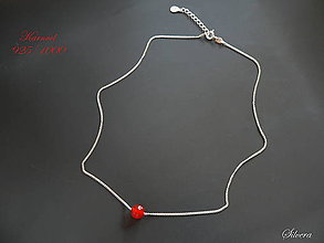 Náhrdelníky - Strieborný 925 náhrdelník Karneol - 10995575_