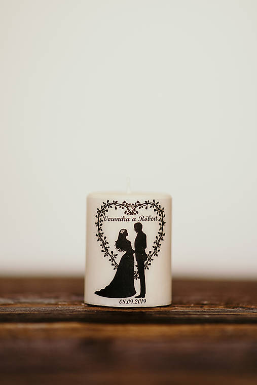 Menovka alebo darček pre svadobčanov - Sviečka - Vzor č.78