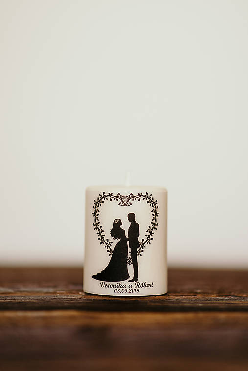 Menovka alebo darček pre svadobčanov - Sviečka - Vzor č.78