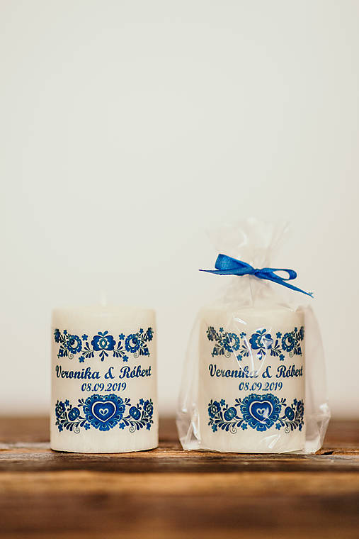 Menovka alebo darček pre svadobčanov - Sviečka - Vzor č.79