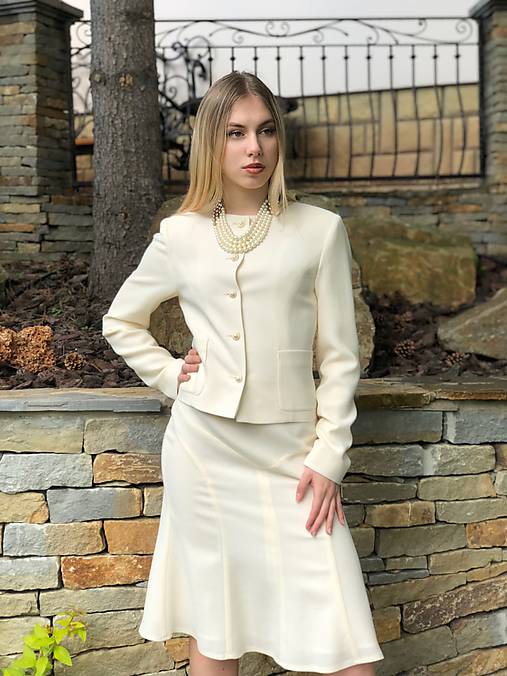 Saká - Vlnené sako alla Chanel (38) - 10994996_