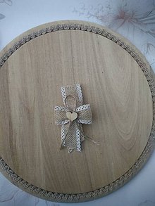 Svadobné pierka - vintage pierko z jutoviny s dreveným srdiečkom pre rodičov, svedkov - 11000247_