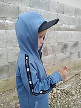 Detské oblečenie - Detská mikina - moonrise street creew dusty blue - 10999531_