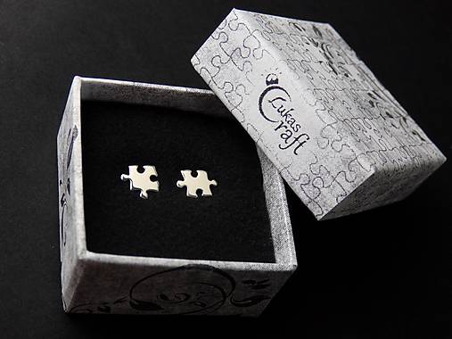 Náušnice - Puzzle napichovačky - 10998052_