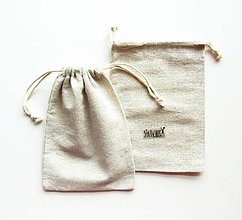 Obalový materiál - Textilné vrecko, bavlnené, prírodné (17x12,5 cm) - 11002222_