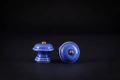 Nábytok - Úchytka - knopka královská modř malá - vzor HLADKÝ - 11006333_