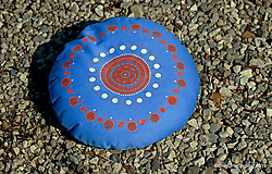 Maľovaný ručne šitý meditačný vankúš ALAKNANDA         