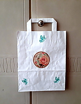 Papiernictvo - darčeková taška ružička - 11011629_