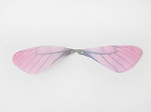 Komponenty - Prívesok Motýlie krídla, fuksia/hnedá, bal.1pár - 11011164_