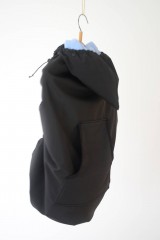 Detský textil - softshellová kapsa s odopínateľným flisom bez aplikácie s vykrojeným vreckom (Tyrkysová) - 11014314_