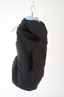 Detský textil - softshellová kapsa s odopínateľným flisom bez aplikácie s vykrojeným vreckom - 11014314_