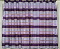 Úžitkový textil - Záclona vo fialovom pruhovanom pyžamku - 11011870_