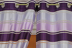 Úžitkový textil - Záclona vo fialovom pruhovanom pyžamku - 11011872_