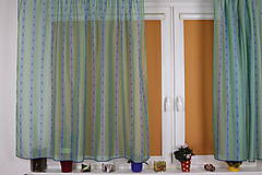 Úžitkový textil - Záclona Tartan v zeleno modrom - 11011875_