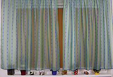 Úžitkový textil - Záclona Tartan v zeleno modrom - 11011876_