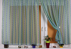 Úžitkový textil - Záclona Tartan v zeleno modrom - 11011877_