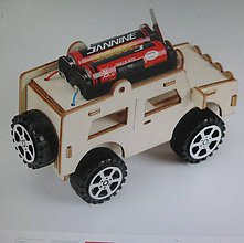 Iný materiál - Kreatívna sada - postav si autíčko na batérie (2.) - 11015819_
