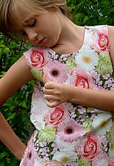 Detské oblečenie - Šatočky Gerbery a ruže digi - 11021151_