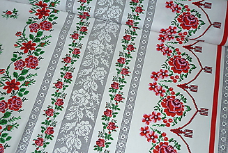 Textil - Látka Ruže v oblúkoch - 11022198_