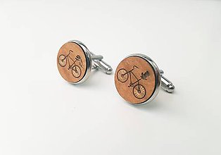Pánske šperky - Manžetové gombíky - bicykle - 11021846_
