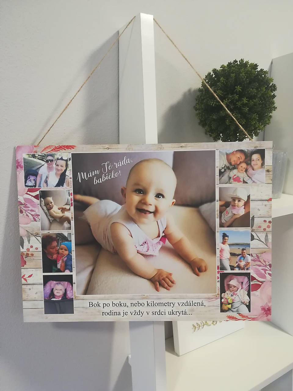 Tabuľka pre babku, dedka (S veľkou fotkou uprostred)