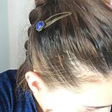 Ozdoby do vlasov - Malachite Bronze Hairpin / Sponka do vlasov s malachitom synt. /S0004 - 11025492_