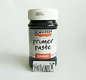 Farby-laky - Podkladová pasta, GESSO, primer, čierna (100 ml) - 11027311_