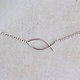 Náhrdelníky - Strieborný náhrdelník s rybou - 11027514_