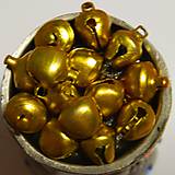 Korálky - Kovové zlaté rolničky veľkosti 12mm - 11028528_