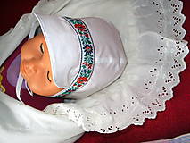 Detské čiapky - čepček pre chlapčeka ku krstu - 11027057_