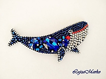 Brošne - Modrá veľryba - 11027778_