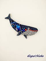 Brošne - Modrá veľryba - 11027779_