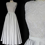 Šaty - Svadobné šaty z geometrickej krajky s veľkou kruhovou sukňou - 11031103_