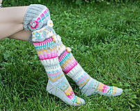 Ponožky, pančuchy, obuv - Pletené nadkolienky - 11031424_