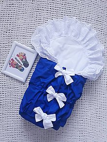 Detský textil - Kráľovská modrá perinka s dvojvolánikom - 11035129_