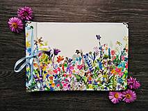 Papiernictvo - Fotoalbum klasický s ilustráciou ,,Lúka plná kvetov,, - 11033550_