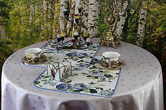 Úžitkový textil - Prestieranie piknik v modrom 2 - 11035954_