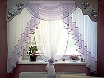 Úžitkový textil - Záclona Lusy fialová - 11032614_