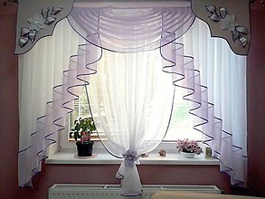 Úžitkový textil - Záclona Lusy fialová - 11032614_