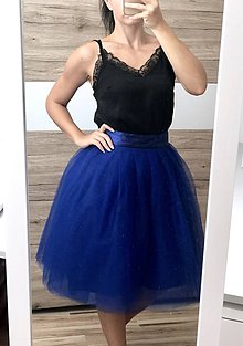 Sukne - Tylová sukňa Royal blue- skladom - 11038257_