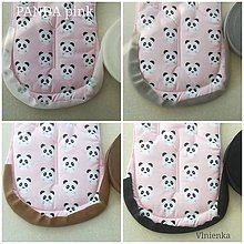 Textil - VLNIENKA výroba na mieru LEMOVKA Panda ružová FR - 11039881_