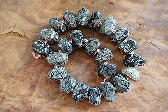 Minerály - Jaspis leopard 25x13 (Čierna) - 11039555_
